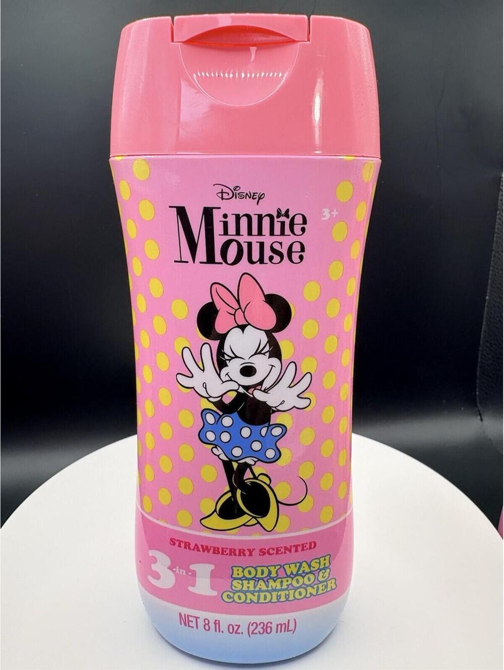 SET OF 2 Disney Minnie Mouse 3-in-1 Body Wash Shampoo Conditioner 8 fl oz - Picture 3 of 5
